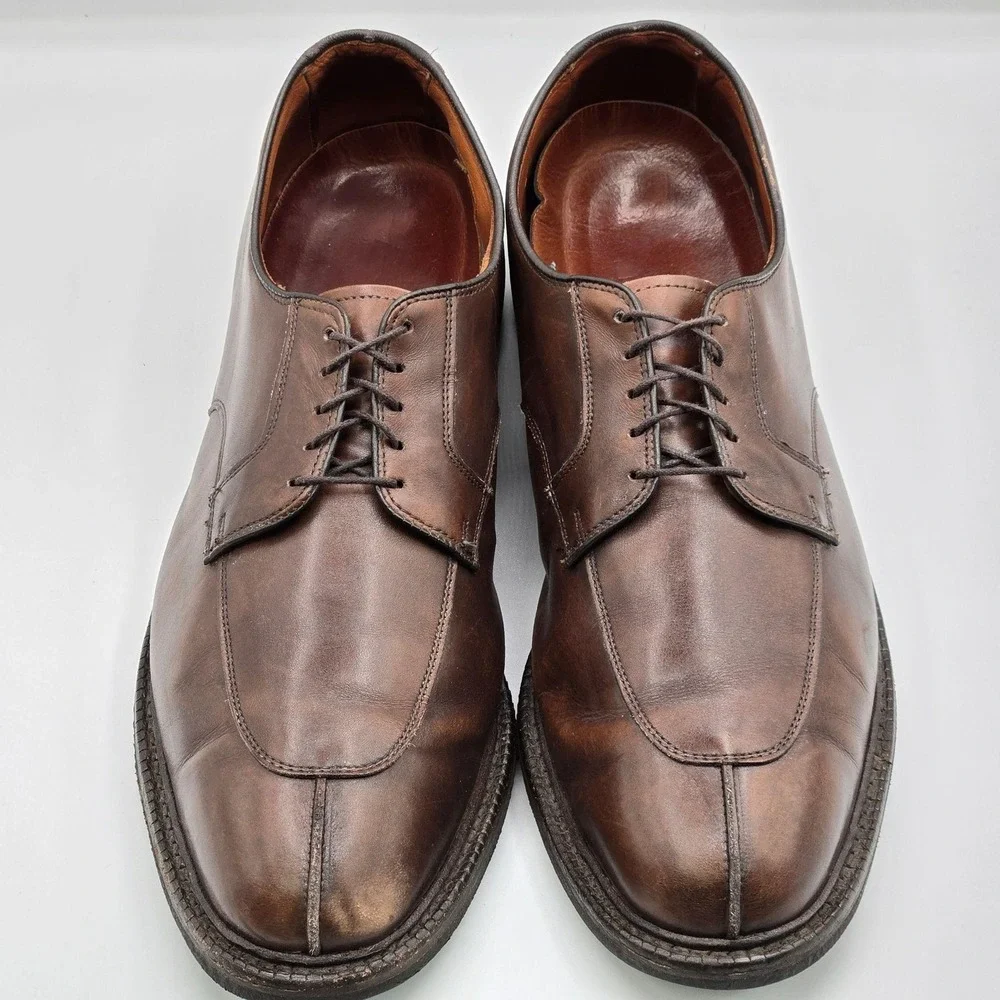 Allen Edmonds Shoes Mens Size 15 Brown Derby Ashton Leather Dress Made In USA